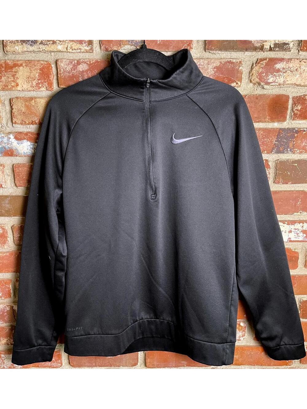 Nike Men's Dri-FIT Black Half-Zip Jacket Size M